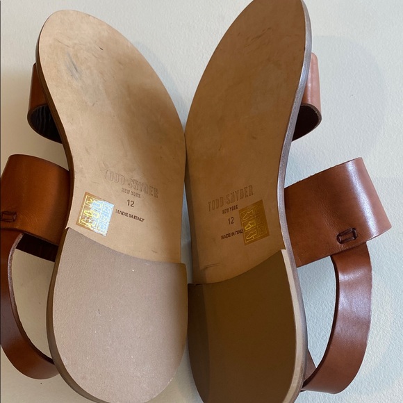 Todd Snyder Brown Leather Sandals Sz 12.  No Box.  Box22 main image 4